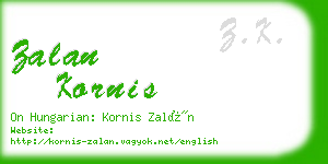 zalan kornis business card